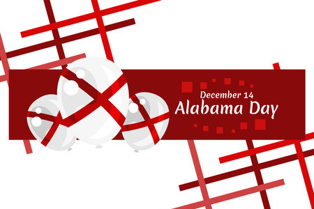 December 14, Alabama Day vector illustration. Suitable for greeting card, poster and banner.のイラスト素材