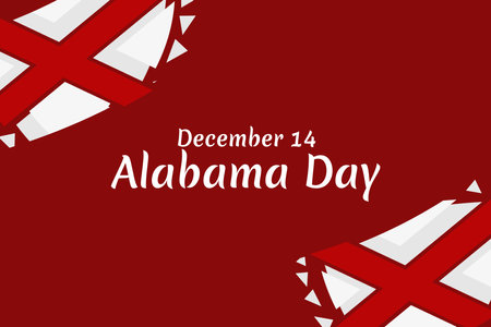 December 14, Alabama Day vector illustration. Suitable for greeting card, poster and banner.のイラスト素材