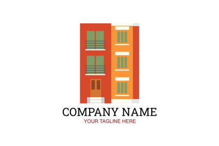 Real Estate Company logo vector illustration. suitable for Real Estate Company and property development logo.のイラスト素材