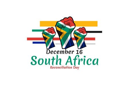 December 16, Reconciliation day of South Africa  vector illustration. Suitable for greeting card, poster and banner.のイラスト素材
