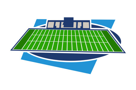 Simple American football stadium icon, Sport icon, flat, football stadium vector icon. vector illustration.のイラスト素材