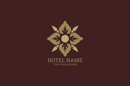 Flower hotel Logo Vector Illustration. Suitable for business company, modern company, etc.のイラスト素材