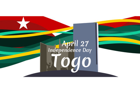 April 27, Independence day of Togo Vector Illustration. Suitable for greeting card, poster and banner.のイラスト素材