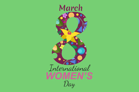 March 8, International Women's Day. happy international women's day vector illustration. Suitable for greeting card, poster and bannerのイラスト素材