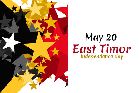 May 20, Independence day of East Timor vector illustration. Suitable for greeting card, poster and banner.のイラスト素材