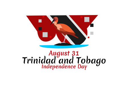 August 31, Trinidad and Tobago Independence day vector illustration. Suitable for greeting card, poster and banner.のイラスト素材