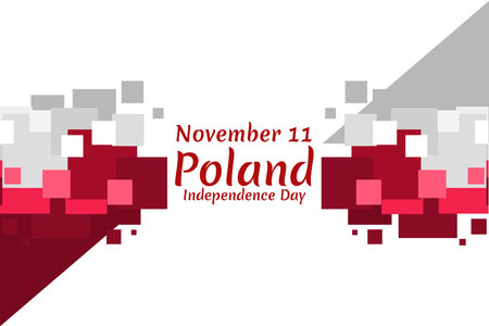November 11, Happy Independence Day of Poland vector illustration. Suitable for greeting card, poster and banner.のイラスト素材