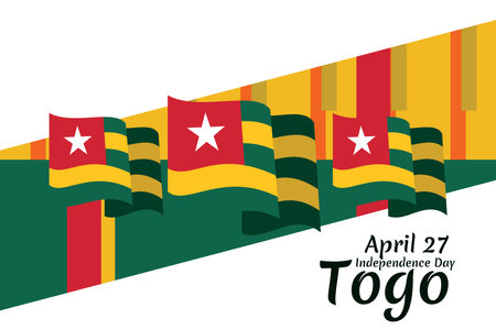 April 27, Independence day of Togo Vector Illustration. Suitable for greeting card, poster and banner.のイラスト素材