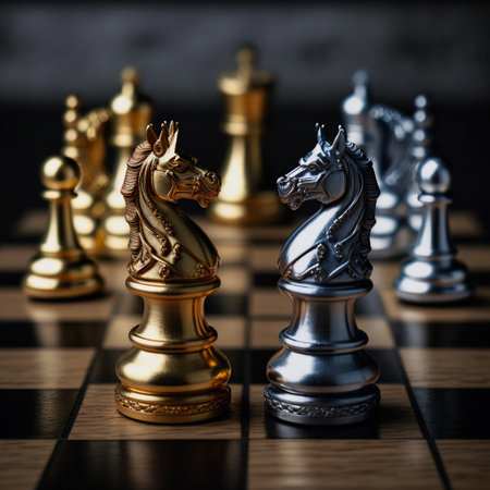 Chess board game concept of business ideas and competition and strategy ideasの写真素材