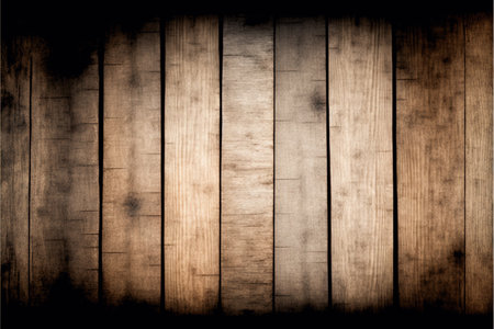 Wooden wall background or texture. Dark brown wood planks.の写真素材