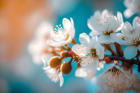 cherry blossom in spring, soft focus, shallow DOFの写真素材