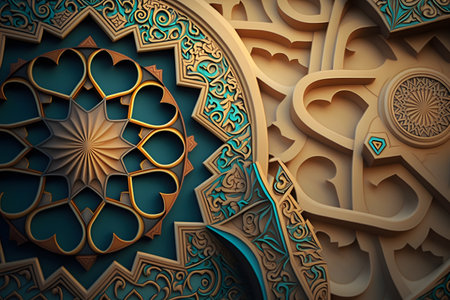 3D illustration of abstract geometric composition,digital artwork for creative graphic design.の写真素材