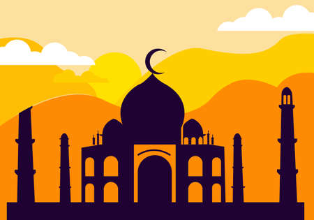 Ramadan Kareem set of posters or invitations.Vector illustration. Place for text.ramadan mubarak designのイラスト素材