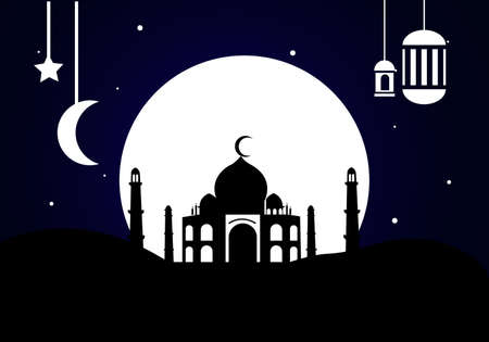 Ramadan Kareem set of posters or invitations.Vector illustration. Place for text.ramadan mubarak designのイラスト素材