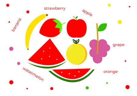 fruits seamless pattern. fruits backgroundのイラスト素材