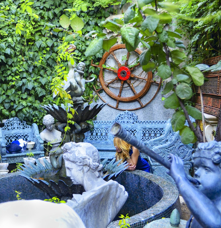 Istanbul, Turkey - September 9, 2012: The famous antique markets in ?stanbul.ther area district Ãukurcu to old and antique items are sold.のeditorial素材