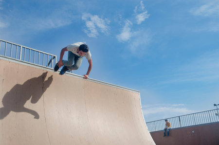 Istanbul, Turkey - June 4, 2016: Avcilar Skatepark. In the area of 2000 square meters skatepark,...