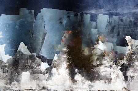 Old weathered painted wall background. Paint spilled, abstract visuals.の写真素材