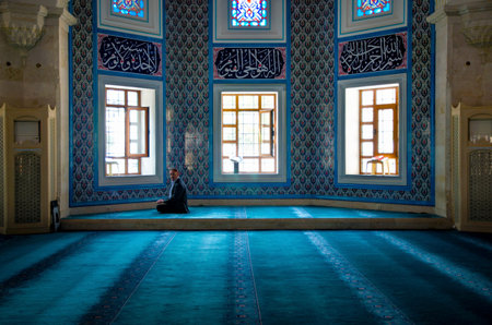 Istanbul, Turkey - October 2, 2016: Istanbul, Seyit Nizam Mosque in Zeytinburnu district.Mosque has been restored, re-open the service.のeditorial素材