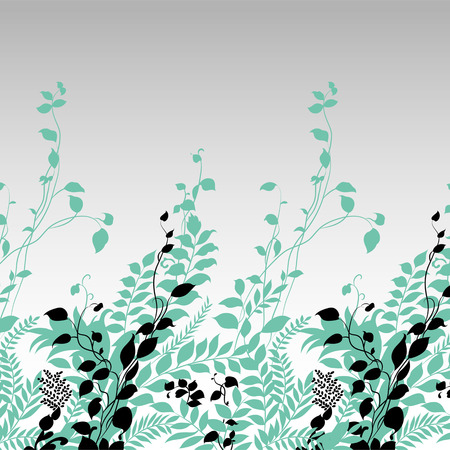 plant and leaf design background with green and black colorのイラスト素材
