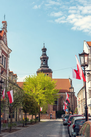 The Church of the Holy Trinity in Gniezno, Poland, a historic religious site featuring beautiful...