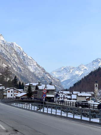 Gressoney-La-TrinitÃ©, charming alpine village in Aosta Valley, Italy