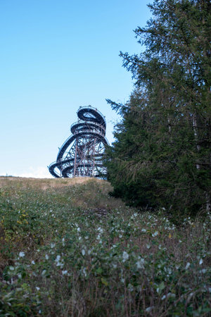 Sky Walk observation tower near Sky Bridge, DolnÃ­ Morava, Czechiaの写真素材