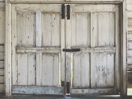 Old wooden doorの写真素材