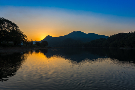 Nature landscape view of Gu Yan villageのeditorial素材