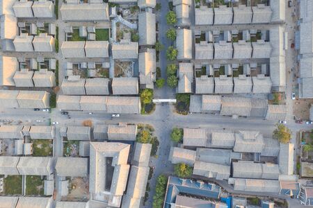 Shandong Qingzhou Ancient City aerial photographyの写真素材