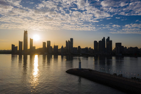 Qingdao coastal city scenery
