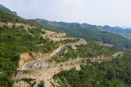 Winding mountain road