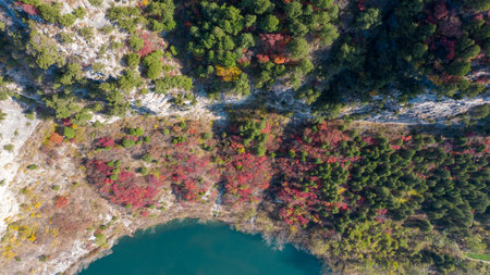 Autumn red leaves in Tianci Mountain, Qingzhou, Shandong
