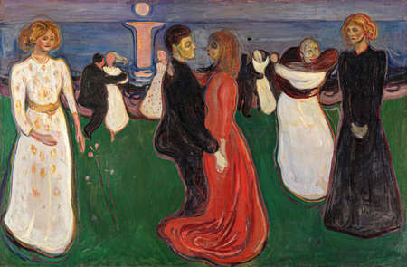 Edvard Munch, Dance of Life (Norwegian : Livets dans) is an oil painting on canvas 1899 - by Norwegian painter Edvard Munch  (1863â1944).のeditorial素材