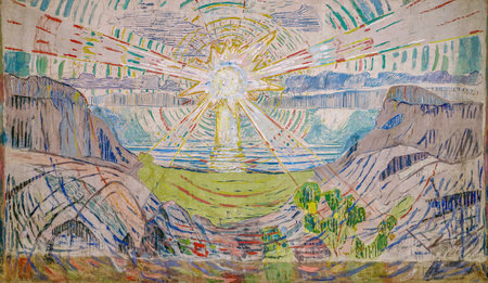 Edvard Munch, The Hands is an oil painting on canvas between 1910 - 1911 - by Norwegian painter Edvard Munch  (1863â1944).のeditorial素材