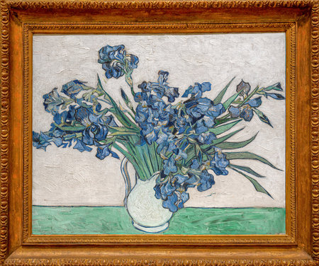 Irises, 1890 AD (C19th AD) by Dutch Artist Vincent van Gogh (1853-90).のeditorial素材