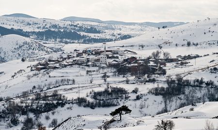 View over a little village in theの写真素材