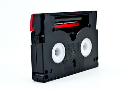Mini DV Cassettes isolated against a white background 