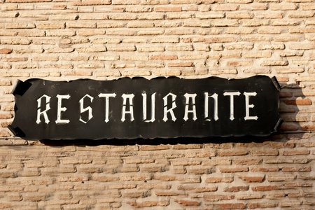Spanish restaurant signの写真素材
