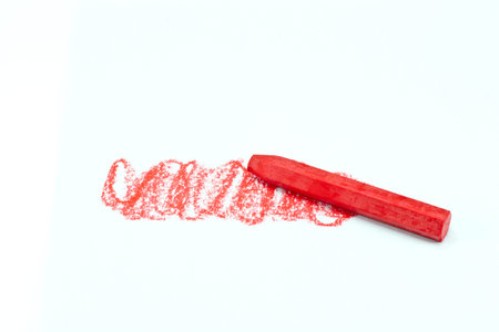 Oil Pastel Crayons on a white paperの写真素材