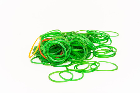 rubber bands isolatedの写真素材