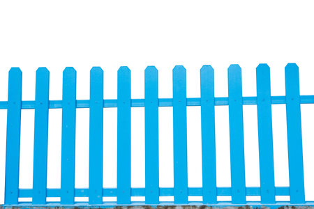 blue fence isolated on white background