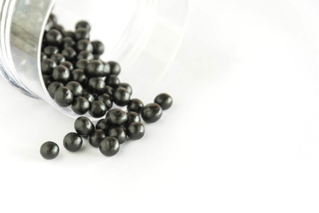 pills medicine and pills bottels on white backgroundの写真素材