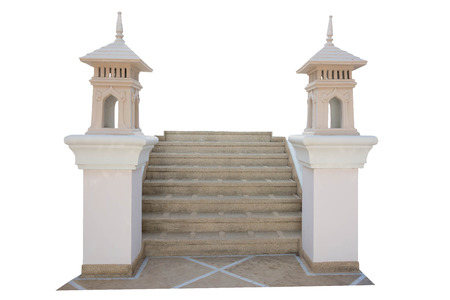 entrance of resort isolated on white backgroundの写真素材