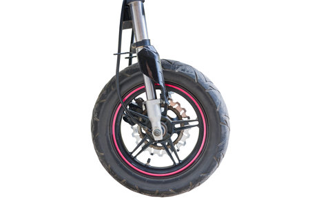 motorcycle tire isolated on white