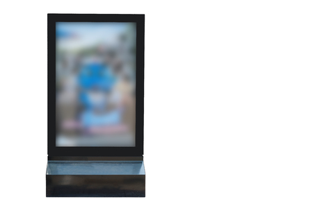 blank signage isolated on white backgroundの写真素材