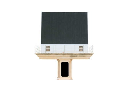 LED billboard isolated on white backgroundの写真素材