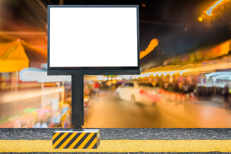 blank billboard on roadside isolated on whiteの写真素材