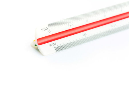 scale ruler on white