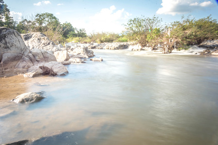 motion blur of Waterfall in Maewong national park at Nakhonsawan, Thailand.の写真素材